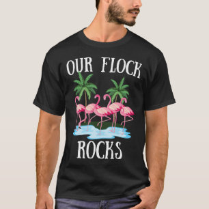 T-shirt Notre Flock Rocks Flamants roses Lover Famille Vac