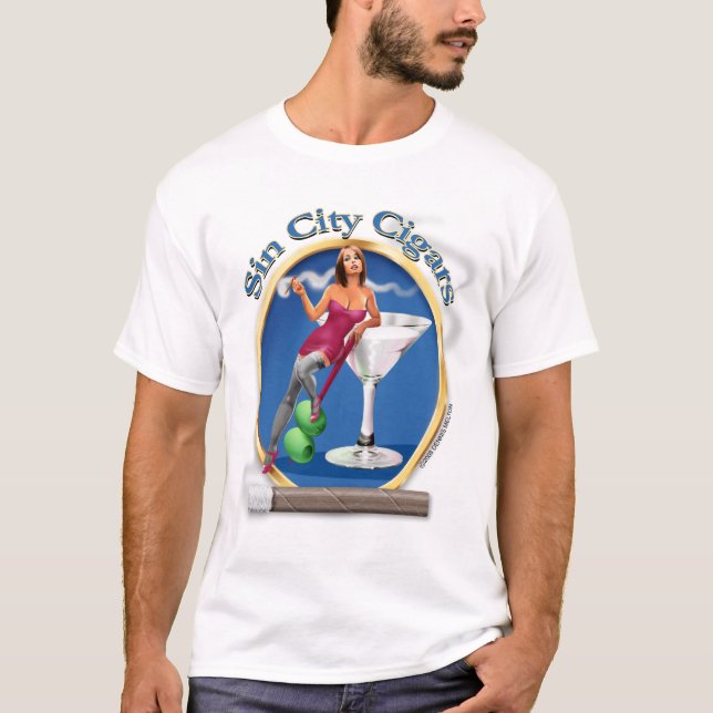 T-shirt Notre logo de fille de Martini de ville de péché (Devant)