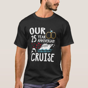 T-shirt Notre mariage Mariage de croisière de 25 ans