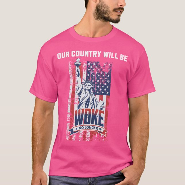 T-shirt Notre pays ne se réveillera plus Pro Trump 2025 (Devant)