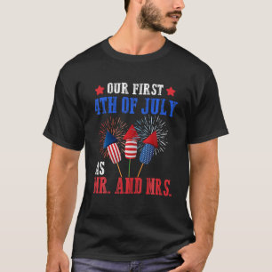 T-shirt Notre Premier 4 juillet Comme M. Mme Patriot Coupl