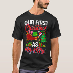 T-shirt Notre premier Noël en tant que M. et Mme 2022 Matc