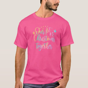 T-shirt Notre premier Noël ensemble Noël Couple Mat