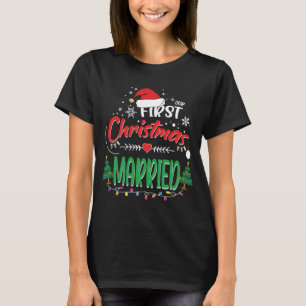 T-shirt Notre premier Noël Marié Nouveau marié M. et Mme.