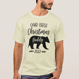 T-shirt Notre Premier Noël Papa Ours Pyjama Familial Assor