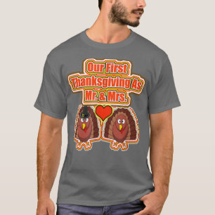 T-shirt Notre premier Thanksgiving en tant que Mr & Mrs.