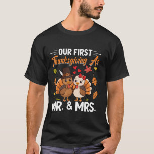 T-shirt Notre Première Action De grâce Comme M. Mme Marié 