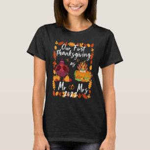 T-shirt Notre première action de grâce en tant que M. et M