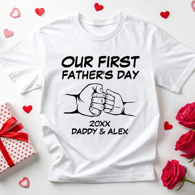 T-shirt Notre première Fête des pères 1ère Fête des pères  (Créateur téléchargé)