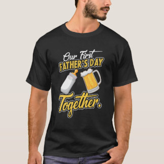 T-shirt Notre Première Fête des pères Ensemble Papa Et Son