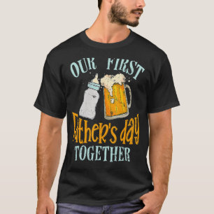 T-shirt Notre Première Fête des pères Ensemble Papa Et Son