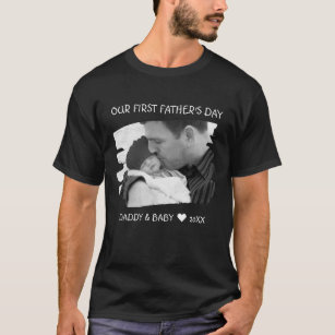 T-shirt Notre première Fête des pères Nouveau papa bébé ph