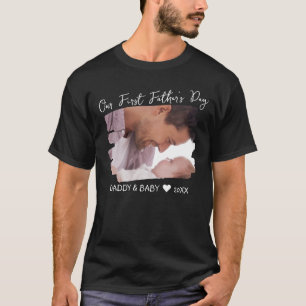 T-shirt Notre première Fête des pères Nouveau papa et bébé