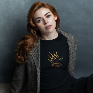 T-shirt NOTRE SAUVEUR ROI CHrétienne Noël noir des femmes