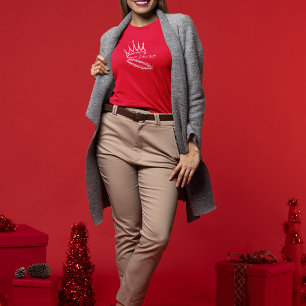 T-shirt NOTRE SAUVEUR ROI Christian Femmes de Noël Rouge