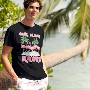 T-shirt Notre troupe de flamants roses assortis pour la fa