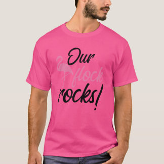 T-shirt Notre troupeau envoie des flamants roses Notre tro