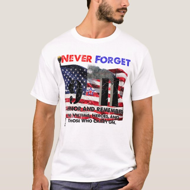 T-shirt N'oubliez jamais le 11 septembre (Devant)