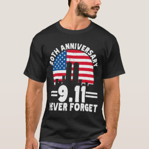 T-shirt N'oubliez jamais le 9/11 20e anniversaire Patriot 