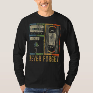 T-shirt N'oubliez jamais lecteur de disquette Vidéo Geek d