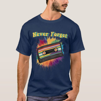 T-shirt N'oubliez jamais les amis Cassetteape VHS