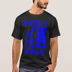 T-shirt N'Oubliez Jamais Les Téléphones VHS De Disquette D