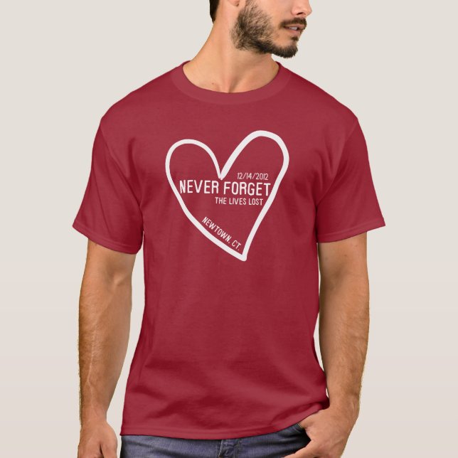 T-shirt N'oubliez jamais Newtown CT (Devant)