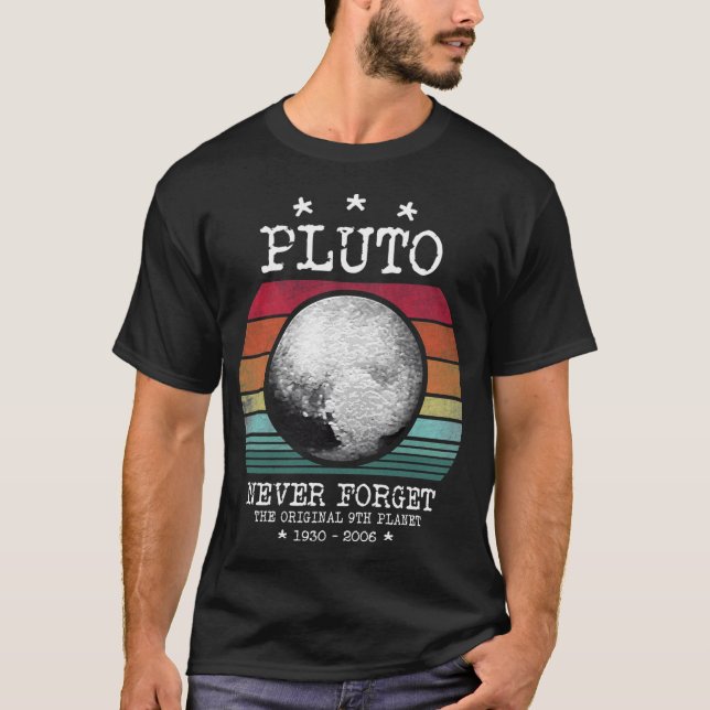 T-shirt N'oubliez jamais Retro Vintage Pluto (Devant)