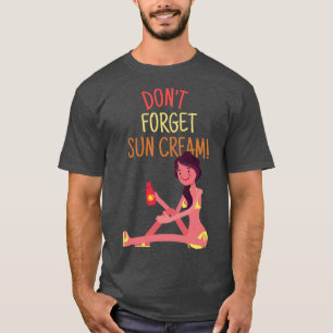 T-shirt N'oubliez pas Sun Cream Uv Awareness Uv Safety 5