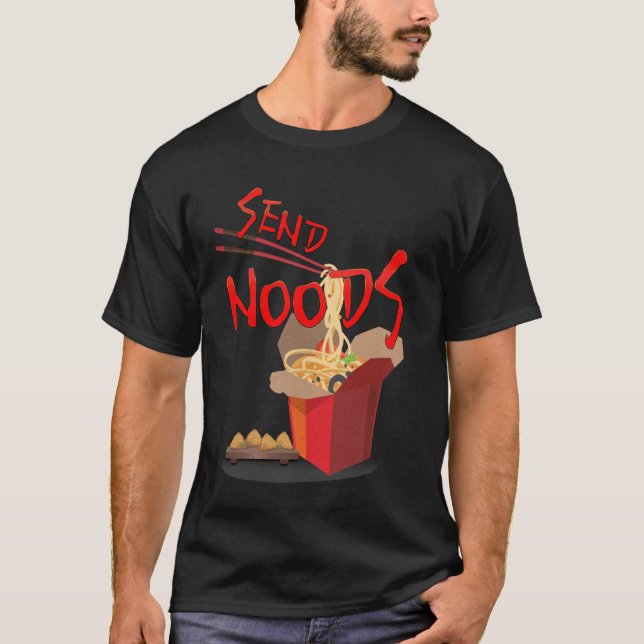 T-shirt nouilles chinoises ENVOYER NOODS Asiatique Nourrit (Devant)