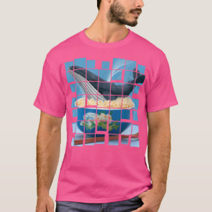 T-shirt Nouilles De Ramen Avec Baleine - Drôle Nourriture 