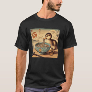 T-shirt Nouilles Japonaises Coucher de Soleil Art Faune Ca