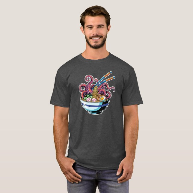 T-shirt Nouilles Monster - Tentacle Ramen Nightmare (Devant entier)