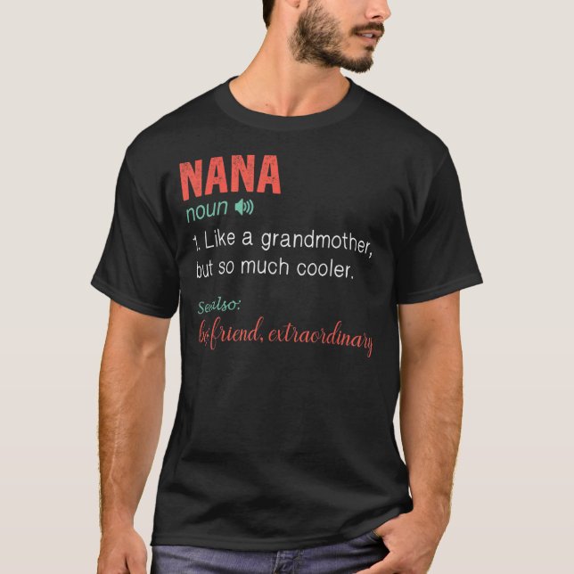T-shirt Noun Définition Nutrition pour la fête des mères d (Devant)