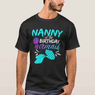 T-shirt Nounou De La Sirène D'Anniversaire Correspondant B