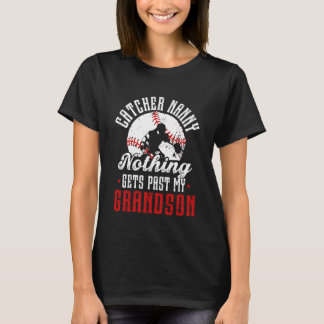 T-shirt Nounou receveur de baseball Fière nounou d'un rece
