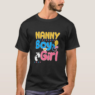 T-shirt Nounou rose ou bleu vous aime meilleur grand-mère 
