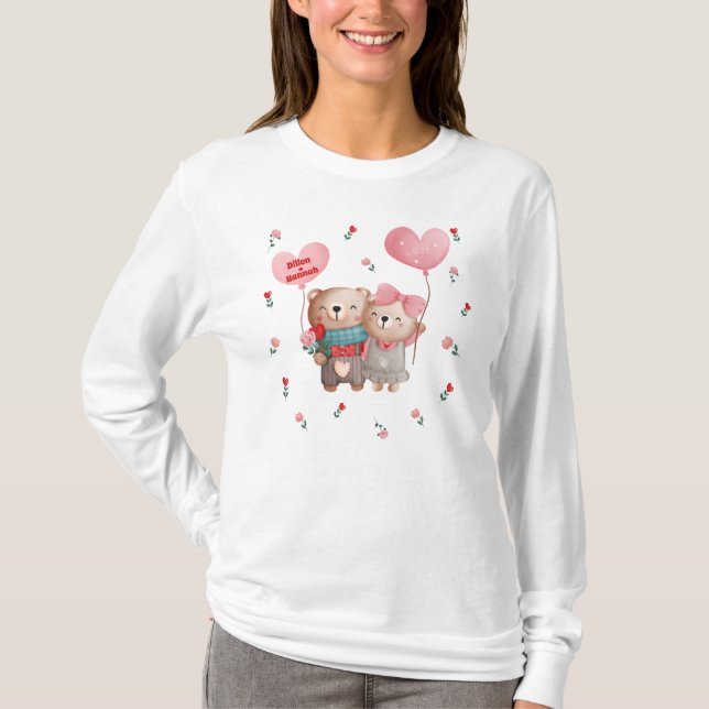 T-shirt Nounours amoureux Valentine's (Devant)