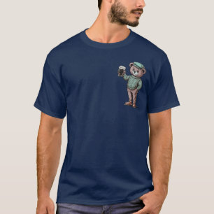 T-shirt Nounours en peluche tenant une bière