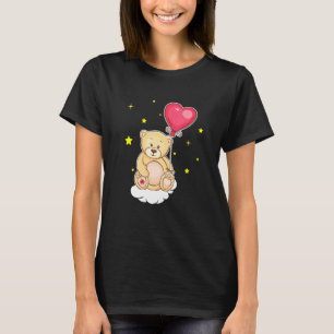 T-shirt Nounours Ours Sur Nuage Étoiles Cœur Ballon Ours e