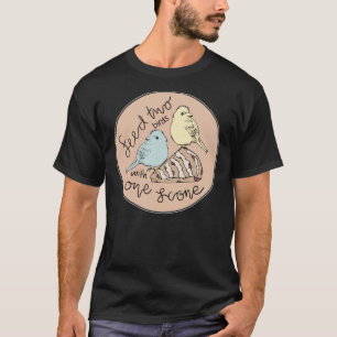 T-shirt Nourrir Deux Oiseaux Avec Un Scone