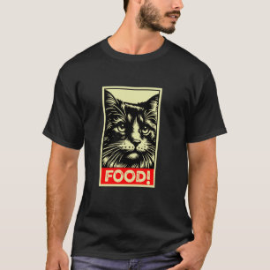 T-shirt Nourris-moi maintenant ! Chaton grincheux drôle de