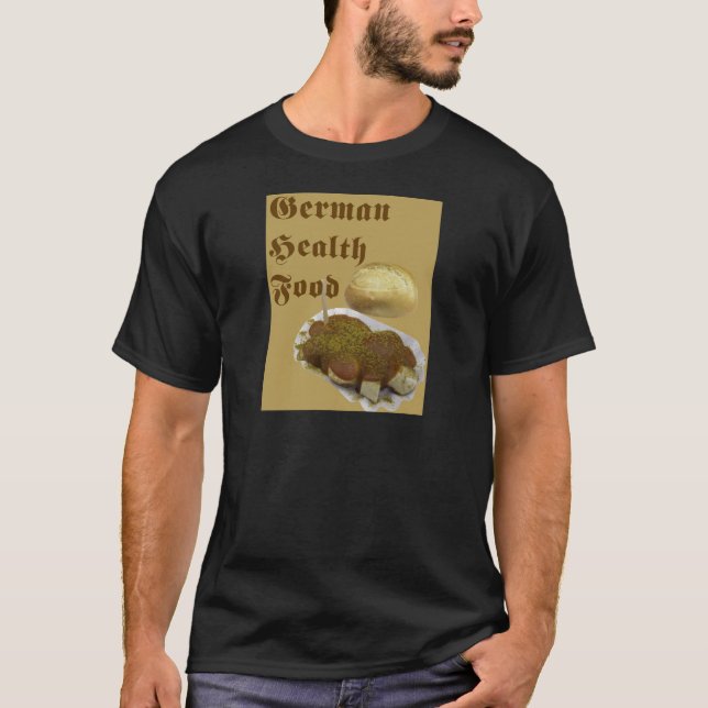 T-shirt Nourriture biologique allemande (currywurst) (Devant)