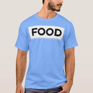 T-shirt Nourriture blanche sur noir