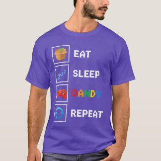 T-shirt Nourriture Boisson Manger Dormir Dandy Répéter Pix