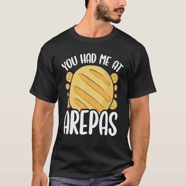 T-shirt Nourriture colombienne Vous m'aviez à Arepas Amant (Devant)