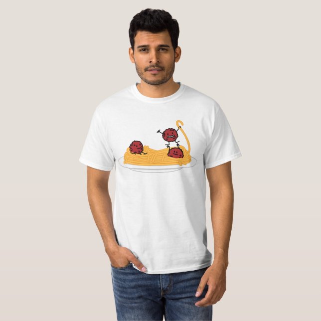 T-shirt Nourriture d'Italien de nouilles de pâtes de (Devant entier)