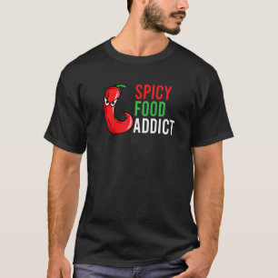 T-shirt Nourriture épicée Addicace à chaud poivrons Feu Sa