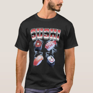 T-shirt Nourriture japonaise de sushi style bootleg 90s