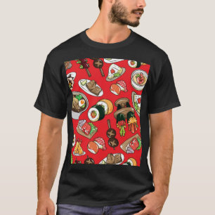 T-shirt Nourriture japonaise : Motif culturel sans couture